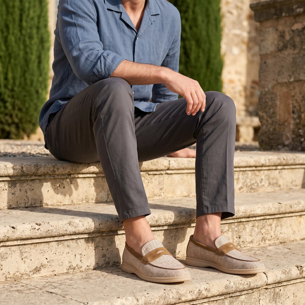 Mocassins Penny Clássicos de Linho Newbury