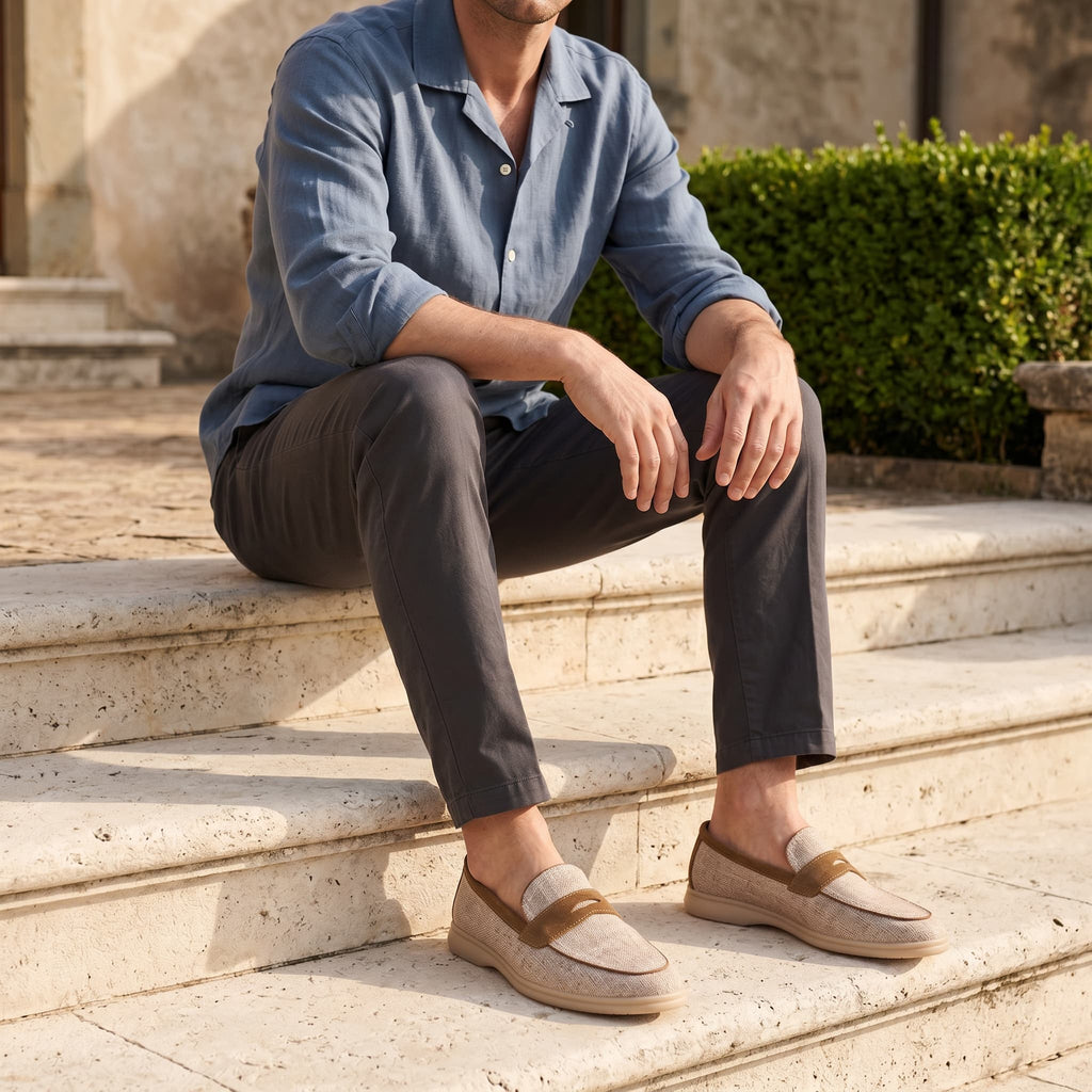 Mocassins Penny Clássicos de Linho Newbury