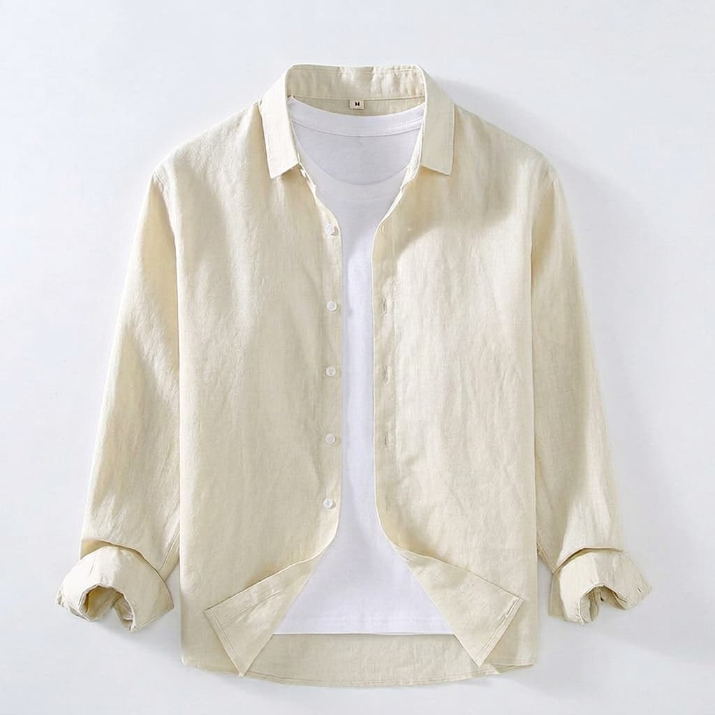 Blusa de Manga Longa em Linho Premium Riverton