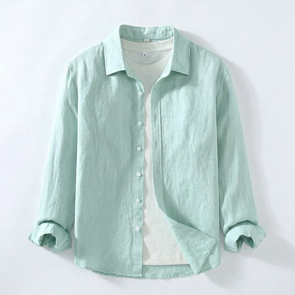 Blusa de Manga Longa em Linho Premium Riverton