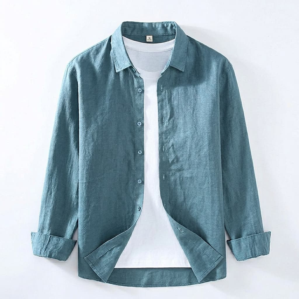 Blusa de Manga Longa em Linho Premium Riverton