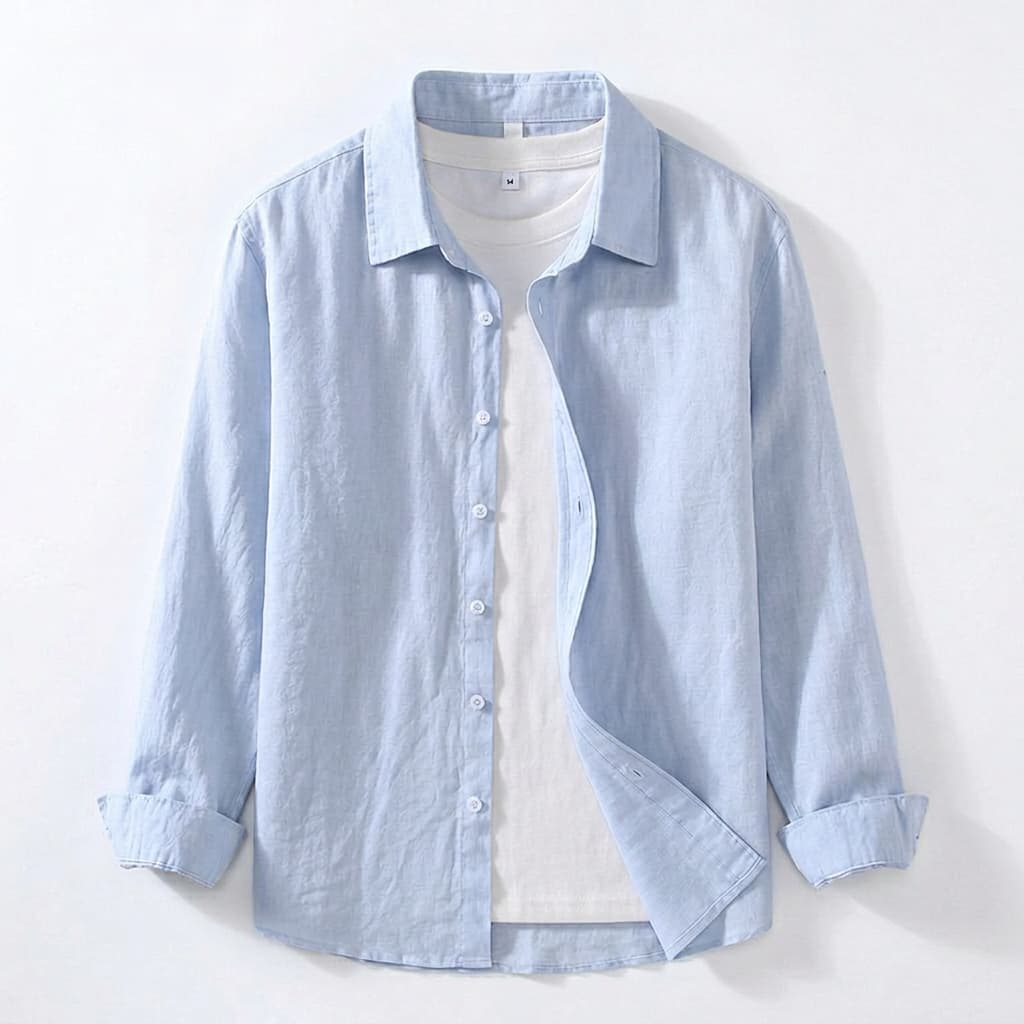 Blusa de Manga Longa em Linho Premium Riverton