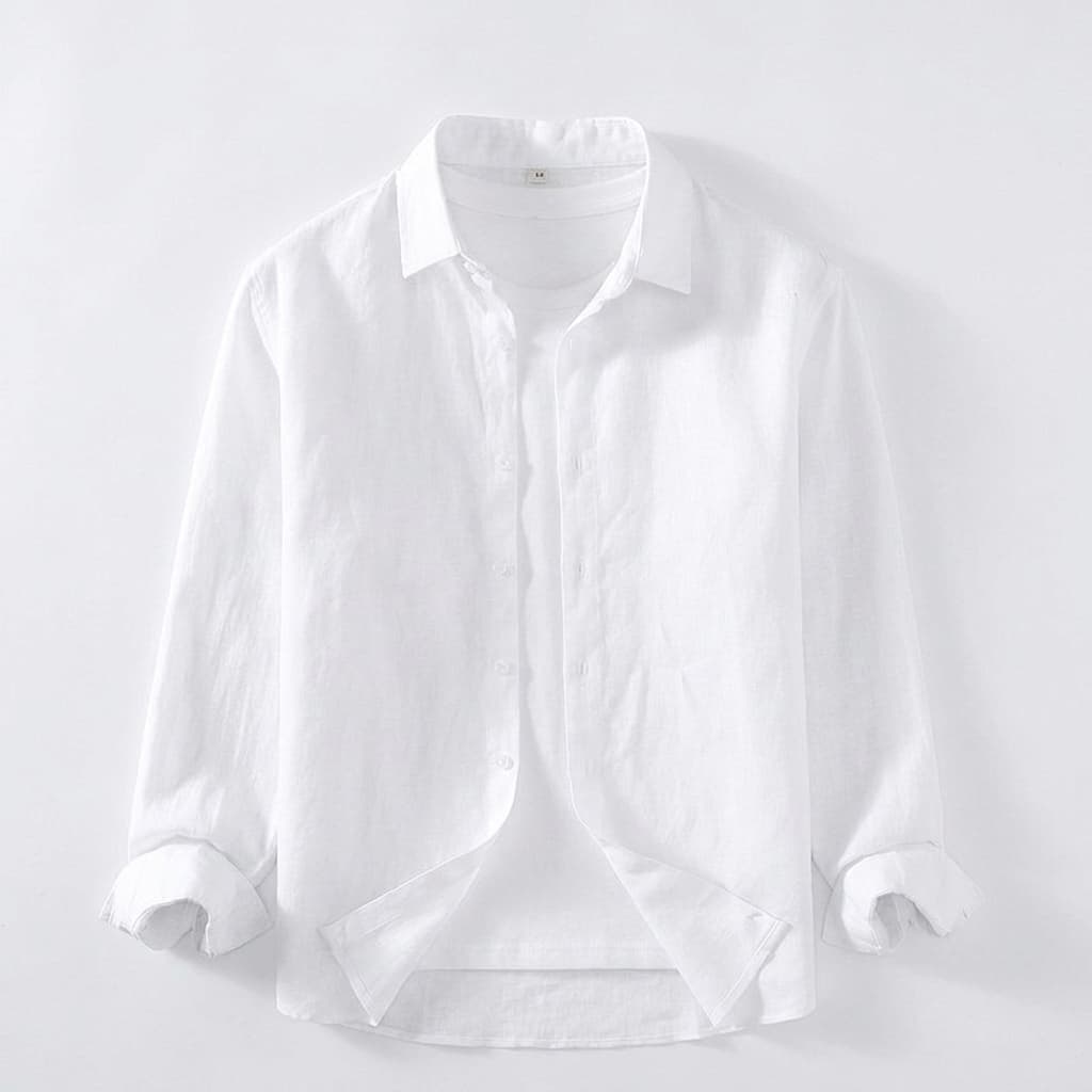 Blusa de Manga Longa em Linho Premium Riverton