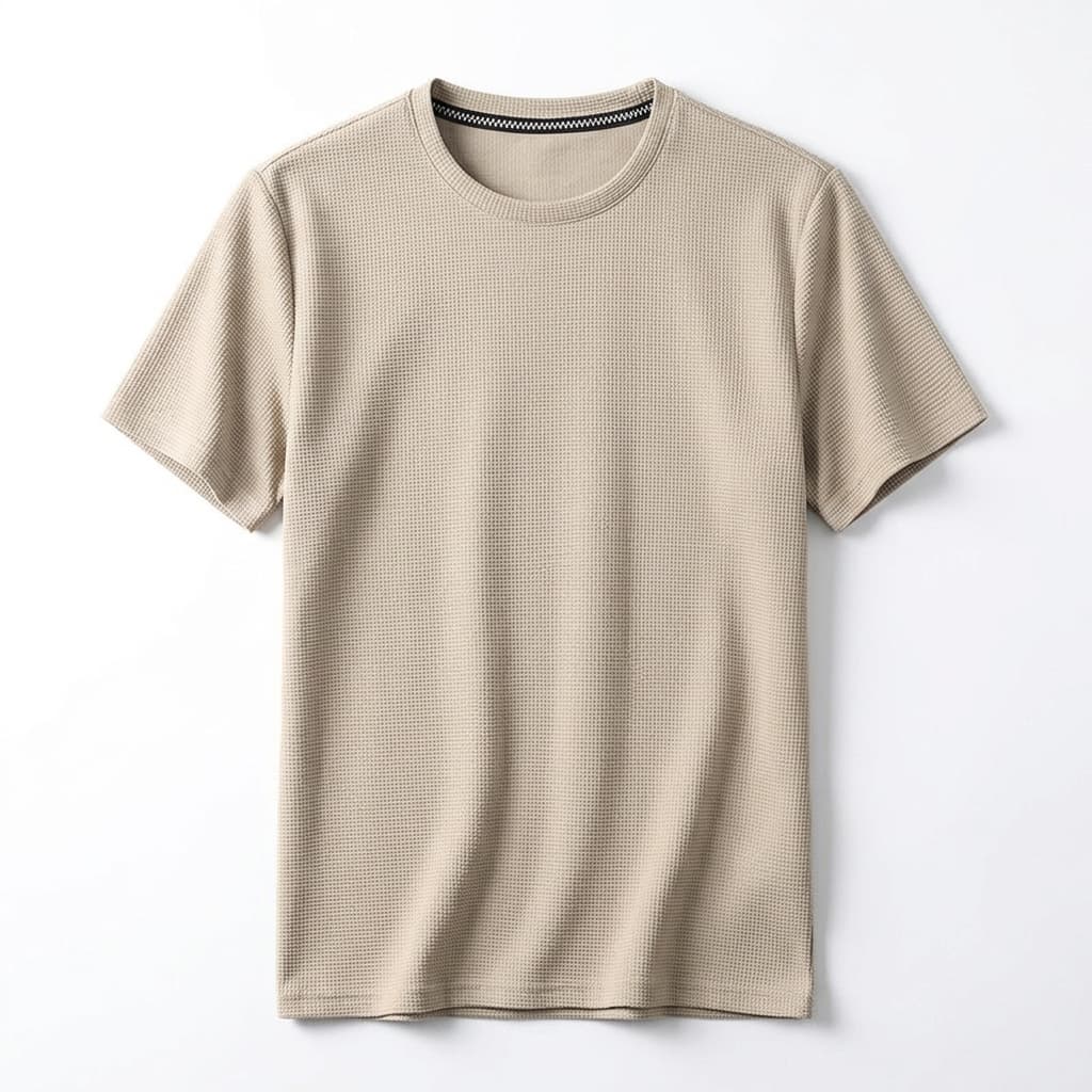 Camiseta Mercer de Malha Waffle para Conforto no Dia a Dia