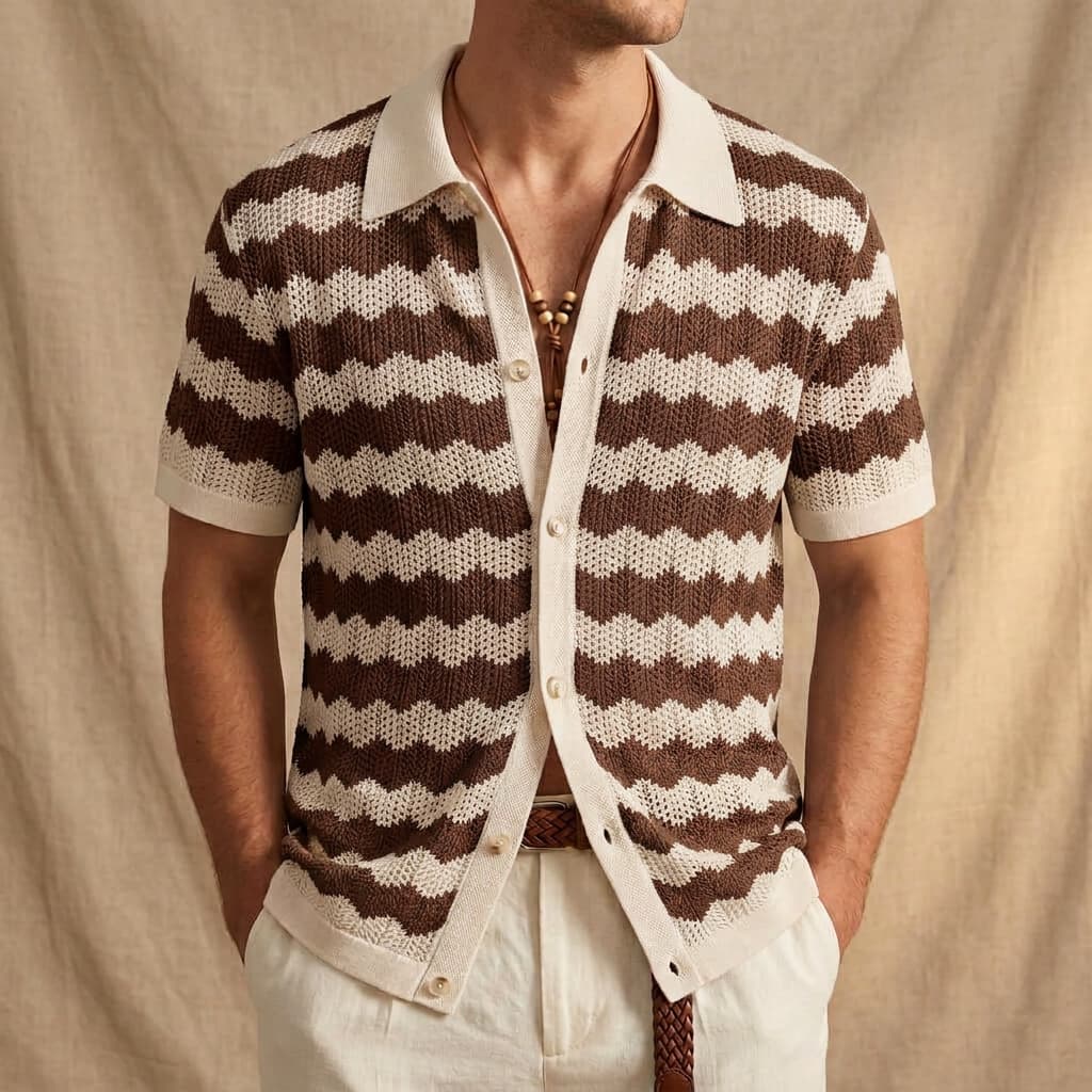 Camisa Polo de Jacquard Premium St. Tropez