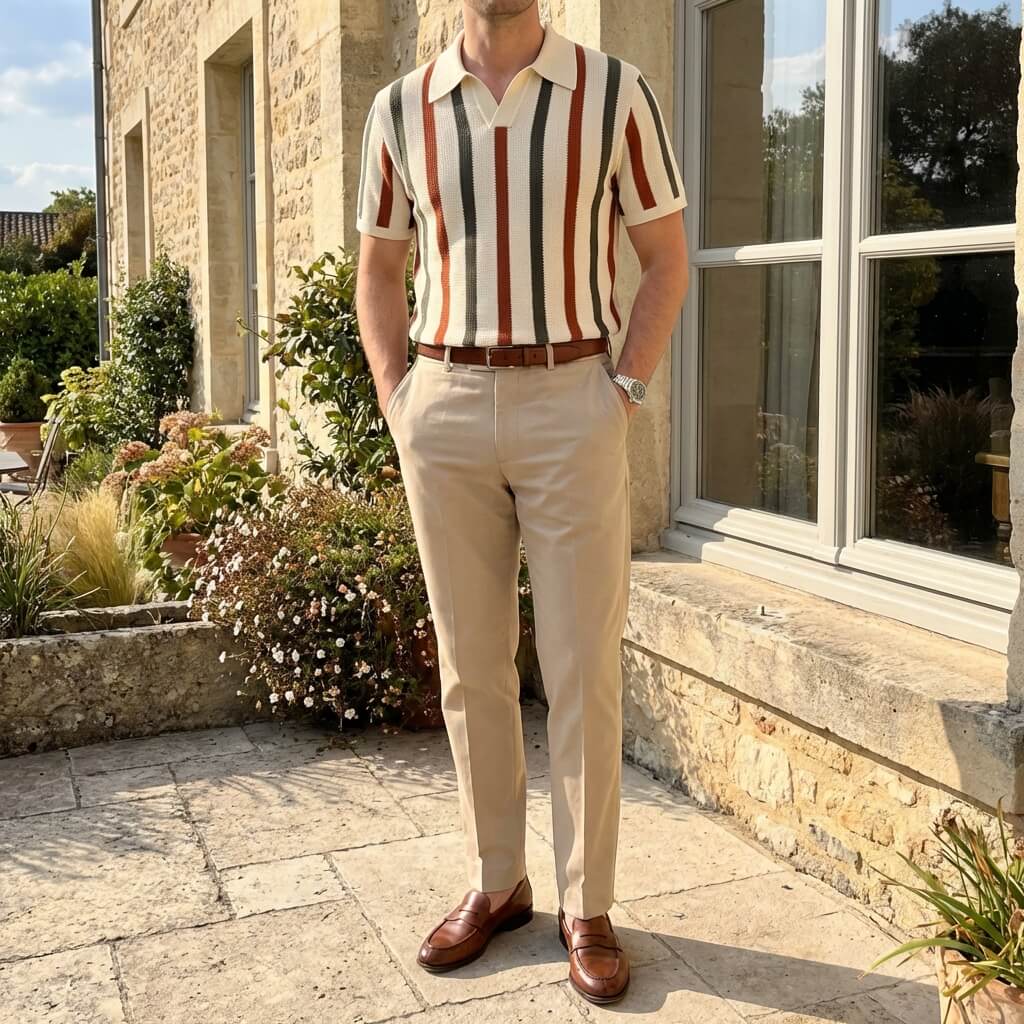 Camisa Polo de Tecido com Inspiração Vintage Palermo